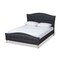 Baxton Studio Felisa Charcoal Upholstered and Button Tufted King Size Platform Bed 156-9505 - alternate 1